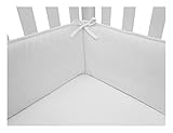 American Baby Company 100 % Cotton Percale Crib Bumper, White by American Baby Company