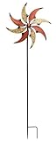 Shimmering Bronze Metal Pinwheel Wind Spinner Garden Stake製品SKU : gd229214