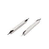 uxcell センタードリルビット　ダブルエンド　円錐形の穴　旋盤用　出発点　2本