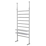 ワイエムワールド 省スペース 天井つっぱり式 壁面 ラダーラック サイラス 幅90cm 【カラー： ホワイト 】 00-155