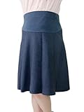 (アッドルージュ)Add Rouge ウエスト調整ゴムベルト仕様 リブフレアスカート c584235 Q1 L ネイビー