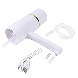 飲料水ポンプ ウォーターポンプ 小型 USB充電式 バッテリー ディスペンサー 電動 アウトドア 吸水ポンプ USBケーブル付き 携帯便利 家 学校 オフィス(白色-002按键)