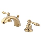Kingston Brass KB942AL Two Handle 4 in. to 8 in. Mini Widespread Lavatory Faucet with Retail Pop-up