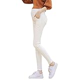 (スタイル・ワン) 1/style 2016 秋 冬 レディース 裏起毛 あったか ボア マタニティ カラー ロング パンツ M～3Ｌ (M, ホワイト)