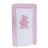 Baby Teddy Bear Deluxe Padded Easy Clean Changing Mat (Boy & Girl Options) (19in x 31in) (Baby Pink)
