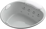 KOHLER K-1394-H3-95 River Bath 66-Inch Drop-In Whirlpool Bath with Heater, Ice Grey [並行輸入品]