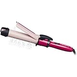 テスコム ヘアアイロン コテ 32mm 温度調整/スチーム/自動電源OFF らく抜きプラグ スパークルピンク IPM1832 P