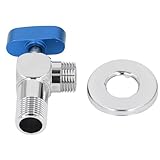 ステンレス鋼アングルバルブ、銅強水ターンシャットオフバルブ水アングルバルブ、浴室洗面台トイレ用 (青)