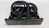 Cyberplugs USB3.0コネクタパネル 3.5インチベイ用 フロントパネル用 2ポート マザーボードのピンヘッダーに接続19Pin デスクトップPC用