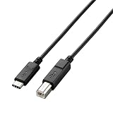 エレコム USBケーブル Type C (USB C to USB B) 3.0m USB2.0認証品 3A出力 最大480Mbps ブラック U2C-CB30NBK