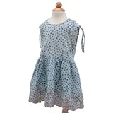 arina house(アリーナハウス) ワンピース 肩リボン 小花柄 ノースリーブ ワンピース（130cm ブルー）