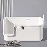 猫トイレ 大型トイレ 65サイズ 82サイズ 猫トイレ 大きい 飛散防止 おしゃれ キャッツトイトイレ 猫 トイレ 猫トイレ 猫 トイレ 大型 猫のトイレ 猫砂盆 ネコ トイレ (82cmホワイト)