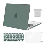 MOSISO 対応機種 MacBook Pro 14 インチ ケース 2025-2021リリース M5 M4 M3 M2 M1 A3434 A3112 A3185 A3401 A2918 A2992 A2779 A2442、プラスチック ハードシェルカバー ＆ (日本語 JIS配列)キーボードカバー ＆ スクリーンプロテクター ＆ 収納バッグ付き(エメラルド グリーン)