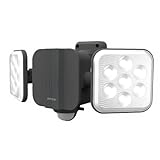 ムサシ 6.5W×2灯 フリーアーム式 LEDハイブリッドソーラーライト S-HB250 ブラック