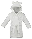 STYLE MIXX Baby Boys Hooded Supersoft Fleece Bath Robe With Ears Girls Heart Dressing Gown (18-24 MO