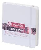 ターレンス アートクリエーションスケッチブック 絵を描く手帳 12×12cm 白 厚み140G/・ 細目 中性 80枚綴じ T9314-104M 407218