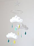 The Butter Flying　ザ　バターフライング　モビール　3 clouds hang on a circle ring with star　ARTHUR