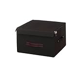 ルミナス ポール径25mm用パーツ 収納性アップパーツ 【ストレージボックス】スチールラック奥行35cm用 フタ付き幅33cm(ブラウン) 幅33×奥行33×高さ21cm MFN3333-BR