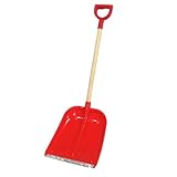 ポリエチレン製　先端金具付きスコップ　レッド