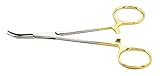 SE 653GHC 5-Inch Half Curved Forceps, Gold [並行輸入品]