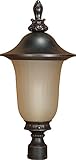 Nuvo Lighting 60/2511 Parisian Outdoor Post Lantern with Photocell, Champagne Glass, Old Penny Bronz