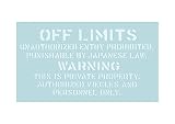 カッティングステッカー OFFLIMITS ホワイト 20cm