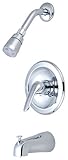 Aviditi Olympia Series P-2000 Elite Single Metal Lever Handle Tub And Shower Set, Chrome [並行輸入品]