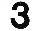 Montague Metal Products Helvetica Font Individual House Number, 3, 3-Inch [並行輸入品]