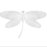 Hangingドラゴンフライホワイト渦巻きナイロンメッシュトンボデコレーション装飾赤ちゃん保育園寝室女の子部屋天井壁装飾結婚式誕生日パーティーベビーシャワーバスルーム子供Childrens 3dアート