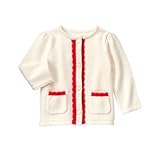 ジンボリー GYMBOREE/ スカラップカーディガン ホワイト トップスカーディガン 0～3ヶ月【並行輸入】