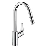Hansgrohe(ハンスグローエ) フォーカス シングルレバー引出式キッチンシャワー混合水栓 (ハンスグローエ ジャパン公式・日本規格適合品)