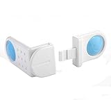 ＮiBao 強力セーフティロック10個多機能児童船首防夾手防護セット 直角引き出しロック はがせる 開閉禁止 ドアロック 赤ちゃん いたずら防止 地震対策の引き出しのロック (白い)