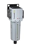 PneumaticPlus PPF4-N04BD-Q1 Compressed Air Particulate Filter 1/2 NPT, 5 Micron, Metal Bowl, Auto Dr