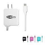 Webゆとり スマホ 充電器 ケーブル 一体型 Type-C タイプC 1.5m タブレット 2.4A AC コンセント コード PSE認証 android アンドロイド コンパクト (ホワイト, 1個)