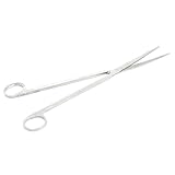 uxcell アクアリウムはさみ　水族館用はさみ　シルバートーン　メタル　25.5x 5cm