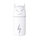 ミニ加湿器 かわいい、elelcfanJ 7色LEDライト変換 超音波式 加湿器USB アロマディフューザー 空焚き防止 ミニ 充電式 省エネ 静音 かわいい オフィス 部屋 車載