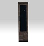 日本製 北欧風 幅30cm リビングキャビネット 書棚 ブラウン 完成品