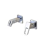 Rozin クロムめっき 流し台 シンク用 蛇口 壁取り付け トイレ 浴室用 じゃぐち 混合水栓