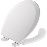 Mayfair 440ec 000フロントオープンMolded木製トイレシート、ラウンド、ホワイト Elongated 1440EC 000 1