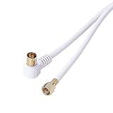ロアス ノイズカットアンテナケーブル4CFL(L型プラグ-F型プラグ) 7m ホワイト ZAC-FL07W