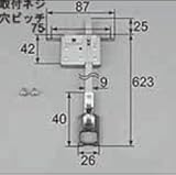 LIXIL部品 窓・サッシ用部品 錠 雨戸：雨戸錠上用[GAAZ24] シルバー[GAAZ24]