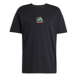 [アディダス] 半袖 PIZZA グラフィック Tシャツ KPJ92 メンズ ブラック (JM0347) J/2XL