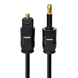 Qaonsciug 3.5mmケーブルデジタルSPDIF光ファイバーコードメッキスピーカーブルーレーヤーパワーアンプ 1/1.5/2/3/5m Toslink to 3.5mmケーブル変換アダプター