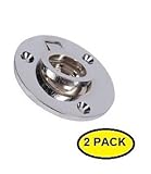 A29 Flush Ring Recessed Pull Finish, Handmade, Solid Brass, Chrome Plated Finish, 2-Pack [並行輸入品]