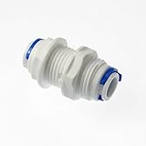 2PCS 3/8インチチューブ ROウォーターオス ホワイトフィッティング バルクヘッド クイックコネクター BSP