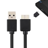 Deear USB3.0 USB-A to Micro B ケーブル 高速データ転送 外付けHDD/SSD/ハードドライブ/HDカメラなど対応 ブラック 50cm