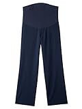 Angeliebe エンジェリーベ マタニティ P ・ パンツ ストレート 妊婦服 アジャスター調節可 ウエストゴム ワイドパンツ 7号 ネイビー 21355 21355110