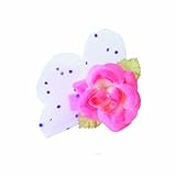 ビジュー&ビー チュールつきフラワーヘアクリップ フリー ピンク BBS11-H02-PK