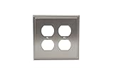 Amerock BP36523G10 Mulholland 4 Plug Outlet Wallplate, Satin Nickel [並行輸入品]