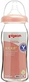 ピジョン哺乳瓶 母乳実感 耐熱ガラス製 240mlピンク